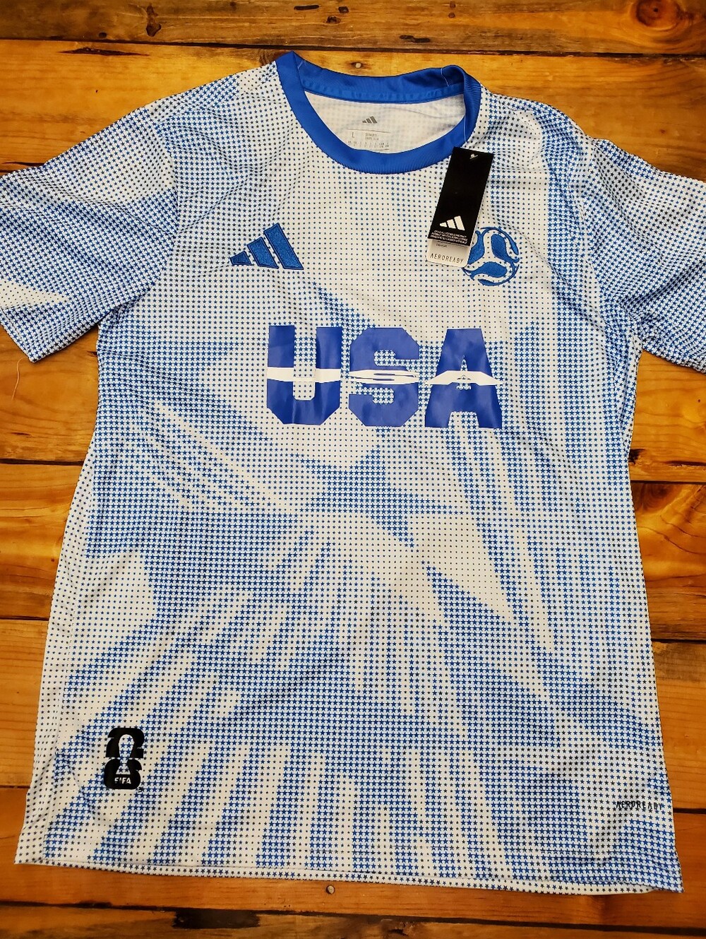 Adidas USA Soccer FIFA World Cup 2026 Pre-Match Jersey NWT Men's L Slim Fit
